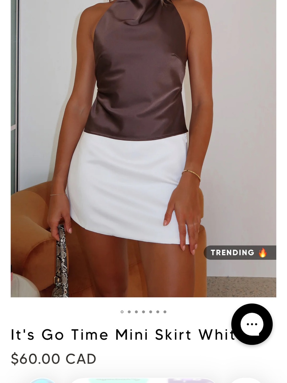 White Fox Boutique White Mini Skirt